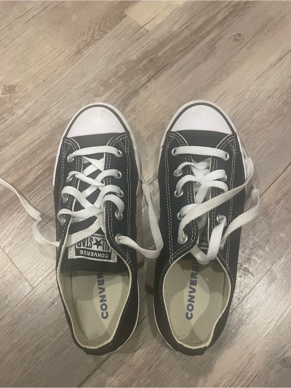 Converse Kids Low Top Canvas Sneakers in Black and White